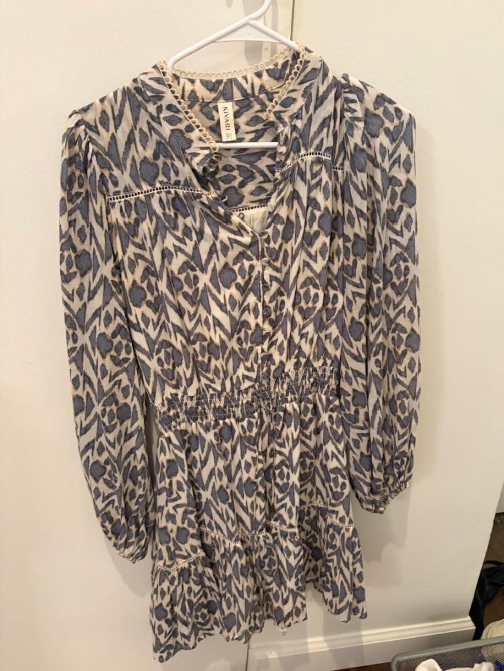 Kivari Amina Printed Cotton Mini Dress